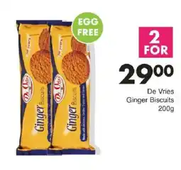Save De Vries Ginger Biscuits offer