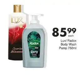 Save Lux/ Radox Body Wash offer