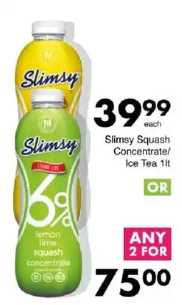 Save Slimsy Squash Concentrate/Ice Tea offer