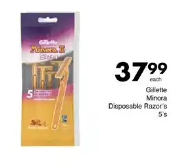 Save Gillette Minora Disposable Razor's offer