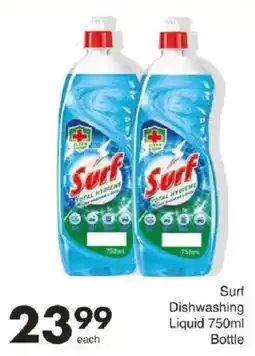 Save Surf Dishwashing Liquid 750ml Bottle offer