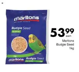 Save Marltons Budgie Seed offer
