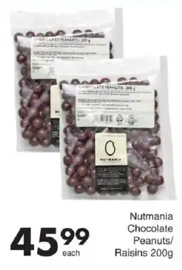 Save Nutmania Chocolate Peanuts/Raisins offer