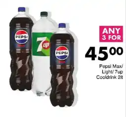 Save Pepsi Max/ Light/ 7up Cooldrink offer
