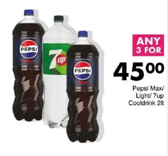Save Pepsi Max/ Light/ 7up Cooldrink offer