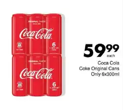 Save Coca Cola Coke Original Cans offer