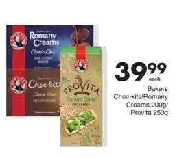 Save Bakers Choc-kits/Romany Creams/Provita offer