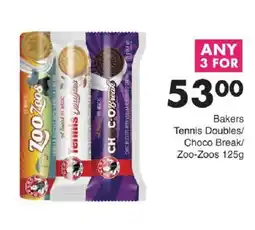 Save Bakers Tennis Doubles/Choco Break/Zoo-Zoos offer