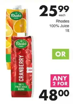Save Rhodes 100% Juice offer