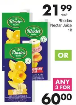 Save Rhodes Nectar Juice offer
