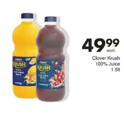 Save Clover Krush 100% Juice offer