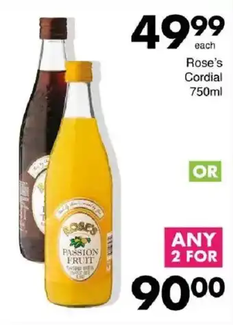 Save Rose's Cordial offer