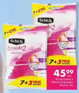 Save Schick Exacta 2 Women Disposable Razors offer