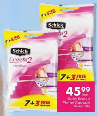 Save Schick Exacta 2 Women Disposable Razors offer