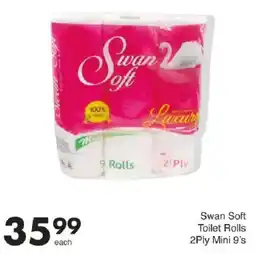 Save Swan Soft Toilet Rolls 2Ply Mini 9's offer