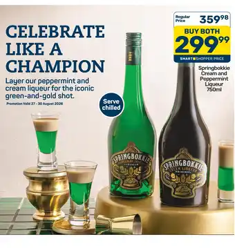 Springbokkie Cream and Peppermint Liqueur