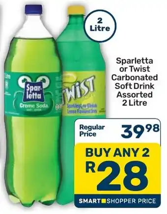 Sparletta or Twist Carbonated Soft Drink Assorted