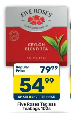 Pick n Pay Five Roses Tagless Teabags offer