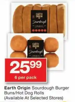 Checkers Earth Origin Sourdough Burger Buns/Hot Dog Rolls offer
