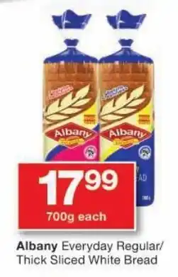 Checkers Albany Everyday Regular/Thick Sliced White Bread offer