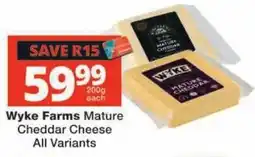 Checkers Wyke Farms Mature Cheddar Cheese offer