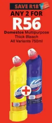 Checkers Domestos Multipurpose Thick Bleach offer