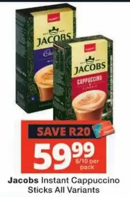 Checkers Jacobs Instant Cappuccino Sticks offer