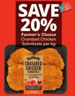Checkers Farmer's Choice Crumbed Chicken Schnitzels offer