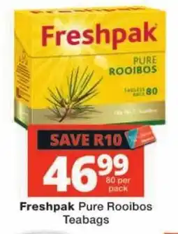 Checkers Freshpak Pure Rooibos Teabags offer