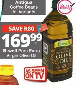 Checkers B-well Pure Extra Virgin Olive Oil offer