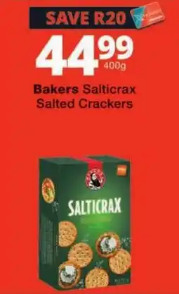 Checkers Bakers Salticrax Salted Crackers offer