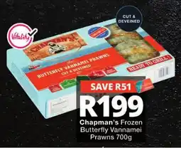 Checkers Chapman's Frozen Butterfly Vannamei Prawns offer