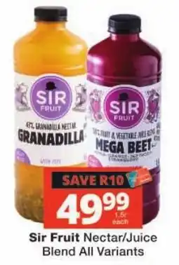 Checkers Sir Fruit Nectar/Juice Blend All Variants offer