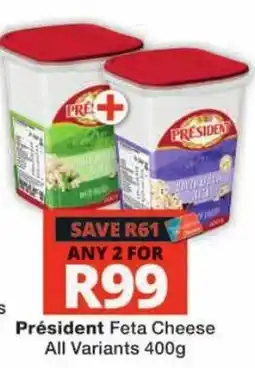 Checkers Président Feta Cheese offer