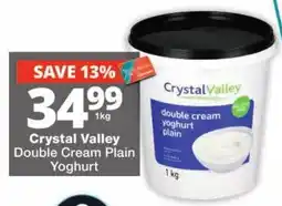 Checkers Crystal Valley Double Cream Plain Yoghurt offer