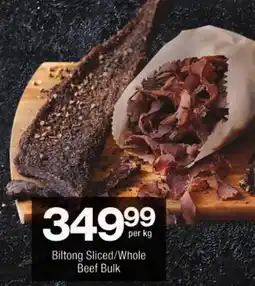 Checkers Biltong Sliced/Whole Beef Bulk offer