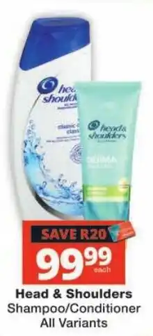 Checkers Head & Shoulders Shampoo/Conditioner offer