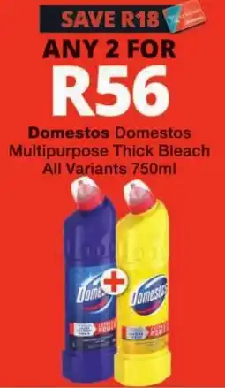Checkers Domestos Multipurpose Thick Bleach offer