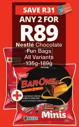 Checkers Nestlé Chocolate Fun Bags offer