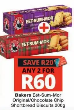 Checkers Bakers Eet-Sum-Mor Shortbread Biscuits offer