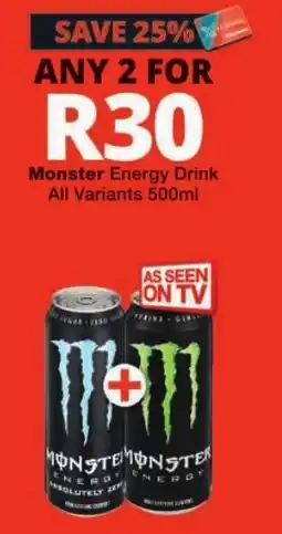 Checkers Monster Energy Drink offer
