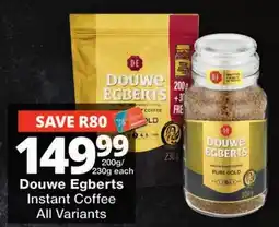 Checkers Douwe Egberts Instant Coffee offer