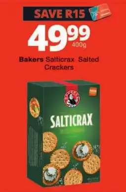 Checkers Bakers Salticrax Salted Crackers offer