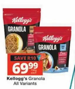 Checkers Kellogg's Granola offer