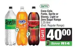 SuperSpar Coca-Cola, Fanta, Sprite or Stoney, Light or Zero Sugar Range offer
