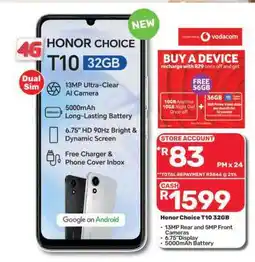 Pick n Pay Honor Choice T10 32GB offer