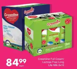 Save Hyper Creamline Full Cream/ Lactose Free Long Life Milk offer