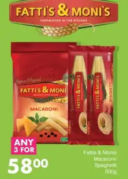 Save Hyper Fatti's & Moni's Macaroni/Spaghetti offer