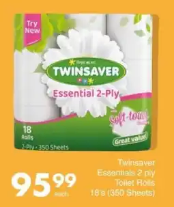 Save Hyper Twinsaver Essentials 2 ply Toilet Rolls offer