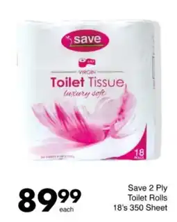 Save Hyper Save 2 Ply Toilet Rolls offer